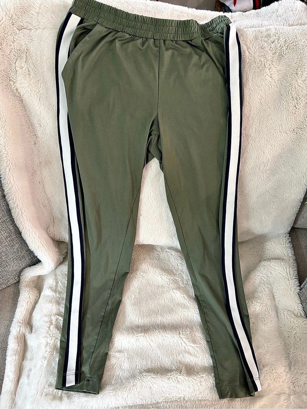 Olive Green Color Track Pants